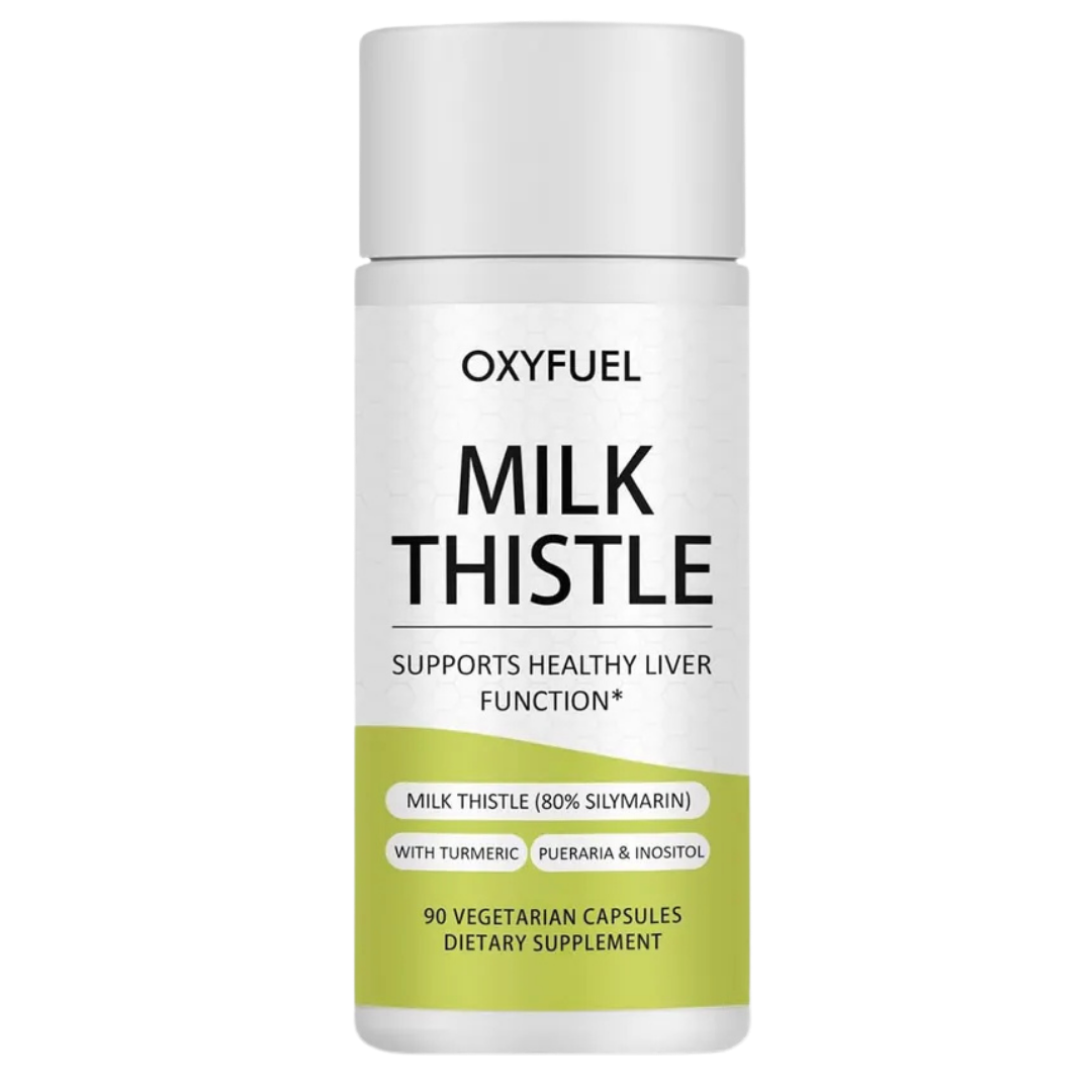 Milk thistle liver support blend bottle with multi herb extracts