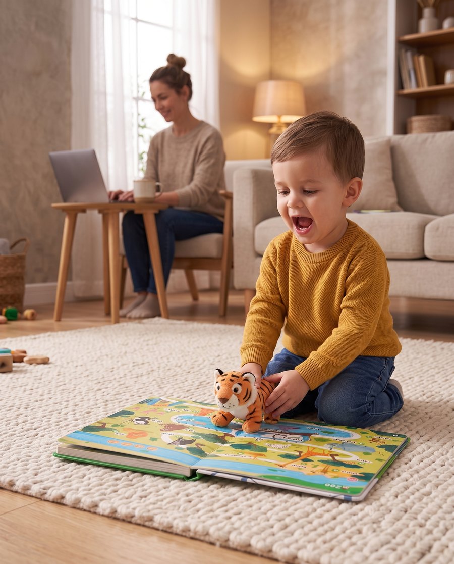 4. He Learns Real Words While You Get Things Done