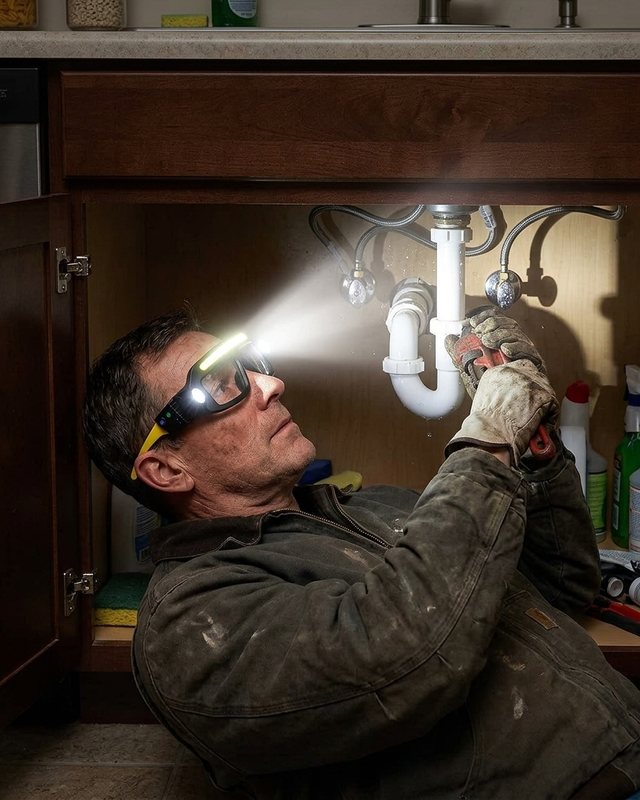 Plumbing work lighting
