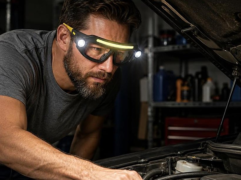 Hands-free light for mechanic work