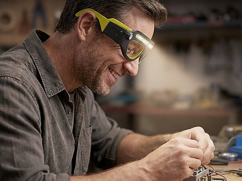 Lightweight wearable work light