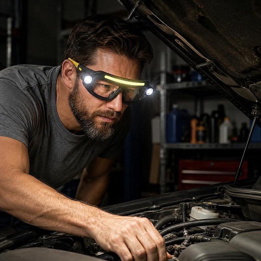 Hands-free lighting for mechanics